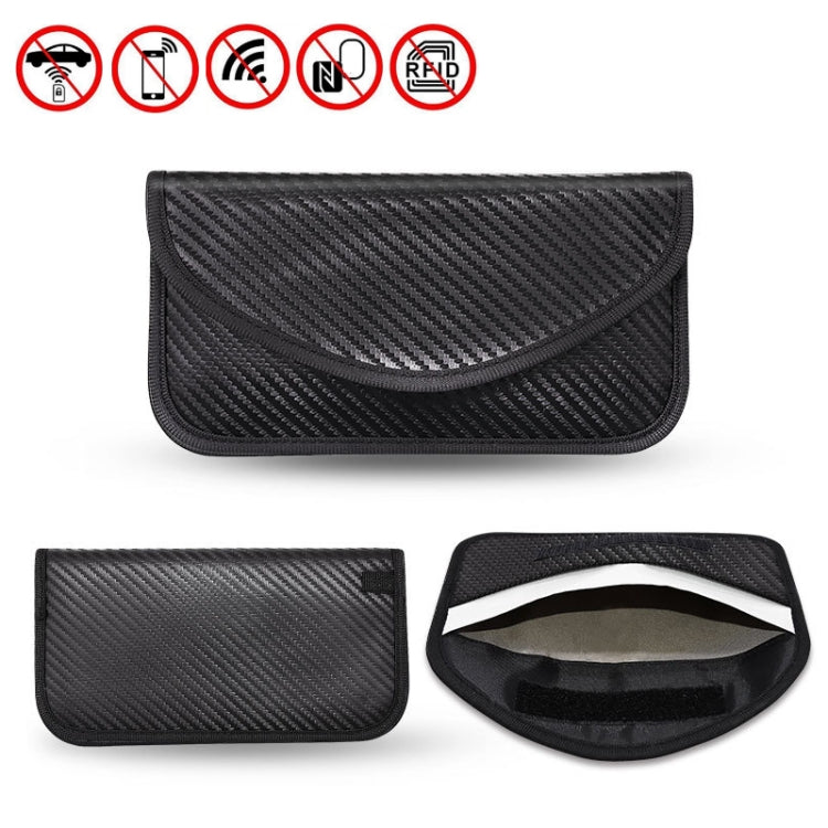 Carbon Fiber Signal Shielding Bag Radiation-proof RFID Phone Key Bag 20 x 10cm, Carbon Fiber 20 x 10cm Carbon Fiber Signal Shielding Bag Radiation-proof RFID Phone Key Bag 20 x 10cm, Carbon Fiber 20 x 10cm